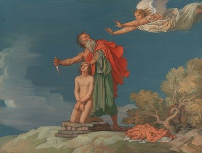 アイザックの犠牲。 1860 作： Hippolyte Flandrin