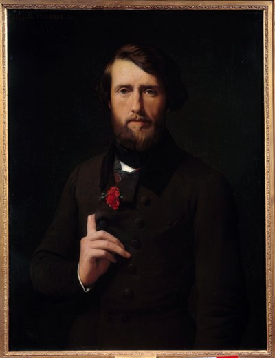 アルジュゾン伯爵フェリックス（1800-1874）の肖像 ヒッポリット・フランドル（1809-1864）の絵画 19世紀。日 0,83x0,64 m 作： Hippolyte Flandrin