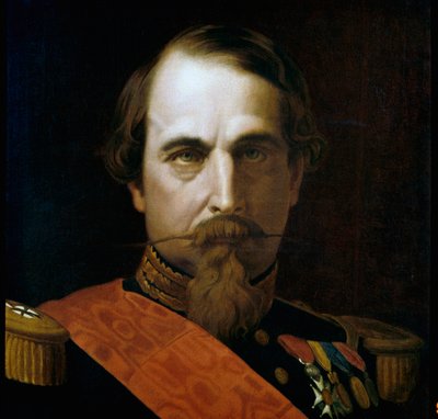 皇帝ナポレオン3世（1808-1873）の肖像 Detail.イポリット・フランドラン（1809-1864）による絵画 1863年 ローマ・ナポレオニコ美術館 作： Hippolyte Flandrin