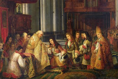 ルイ14世（1638-1715）のサントメール大聖堂への入り口、詳細 作： Hippolyte Joseph Cuvelier