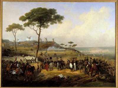 1823年のスペインからの遠征。"7月5日のコルーニャ前のサンマルガリータの塹壕のキャプチャ 作： Hippolyte Lecomte