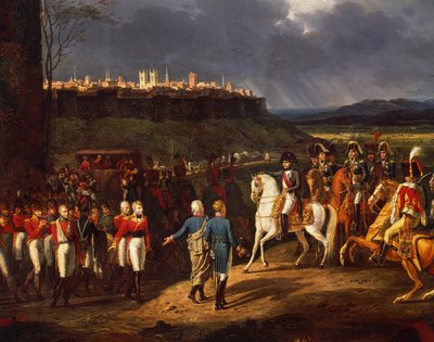 ラ・コルーニャの戦いの後、ナポレオン・ボナパルトがアストルガでイギリス人捕虜と面会 作： Hippolyte Lecomte