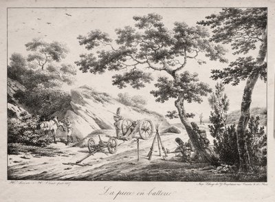 1817年に発射されたキヤノン 作： Hippolyte Lecomte