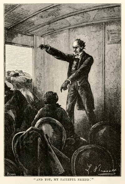 そして、私の忠実な友人である、あなたは、ルイスによって刻まれたジュール・ヴェルヌ（1828-1905）によって1873年に世界中で1873年から 作： Hippolyte Leon after Benett