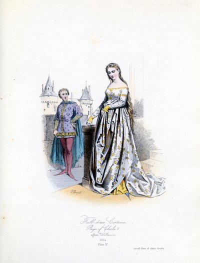 正装した高貴な女性 作： Hippolyte Louis and Polydore Pauquet