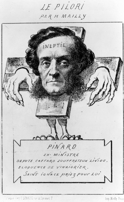 アーネスト・ピナールの漫画、1857年頃（リトグラフ 作： Hippolyte Mailly