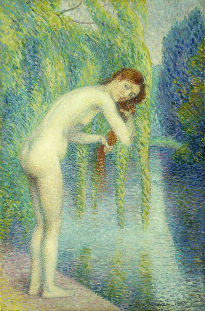 彼女の髪を洗う水浴び;髪を洗う水夫、1903 作： Hippolyte Petitjean