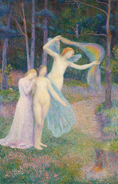 木の中での女性、1897 作： Hippolyte Petitjean