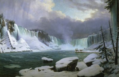 冬のナイアガラの滝 作： Hippolyte Sebron