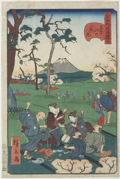 No.5 飛鳥の丘でお花見 作： Hirokage Utagawa