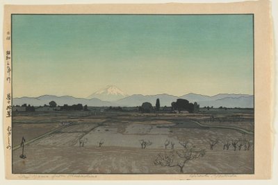 富嶽十景 昭和の武蔵野からの富士 作： Hiroshi Yoshida