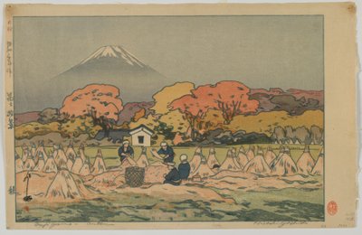 富士山 ー アウツｍん、 書和 エラ 作： Hiroshi Yoshida
