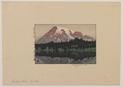 レーニア山の反射湖、昭和 作： Hiroshi Yoshida