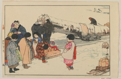 そり、昭和 作： Hiroshi Yoshida