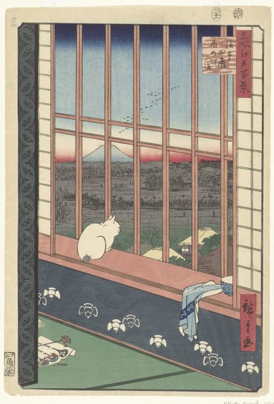 浅草田んぼと酉の町まつり 作： Hiroshige (I) , Utagawa