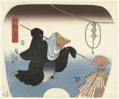 で ゔぉっせんゔぁl きつねかぎ こまがい (ちtぇ おん おbじぇct) 作： Hiroshige (I) , Utagawa