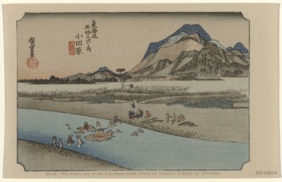 小田原 第10位 大原：東海道五十三景の一つ。 広重画（題名） 広重で東海道（連載タイトル） 広重の筆東海道 作： Hiroshige (I) , Utagawa