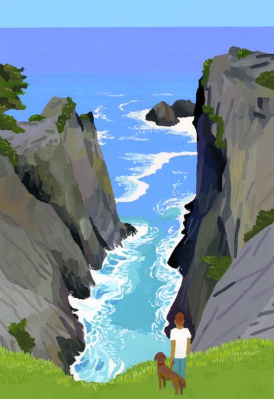 リアス式海岸を犬と歩く 作： Hiroyuki Izutsu