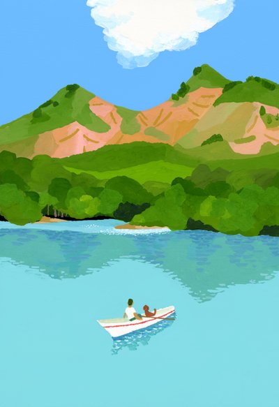 夏休みの山と船の旅 作： Hiroyuki Izutsu