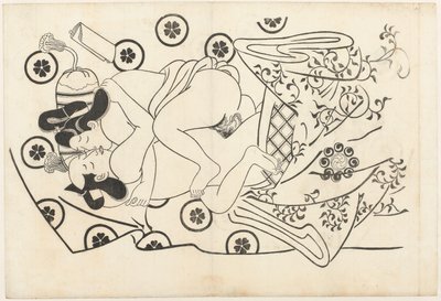 エロティックなパフォーマンス 作： Hishikawa Moroshige (attributed to)