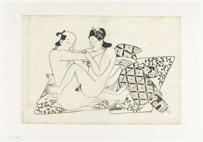 エロティックなパフォーマンス 作： Hishikawa Moroshige (attributed to)