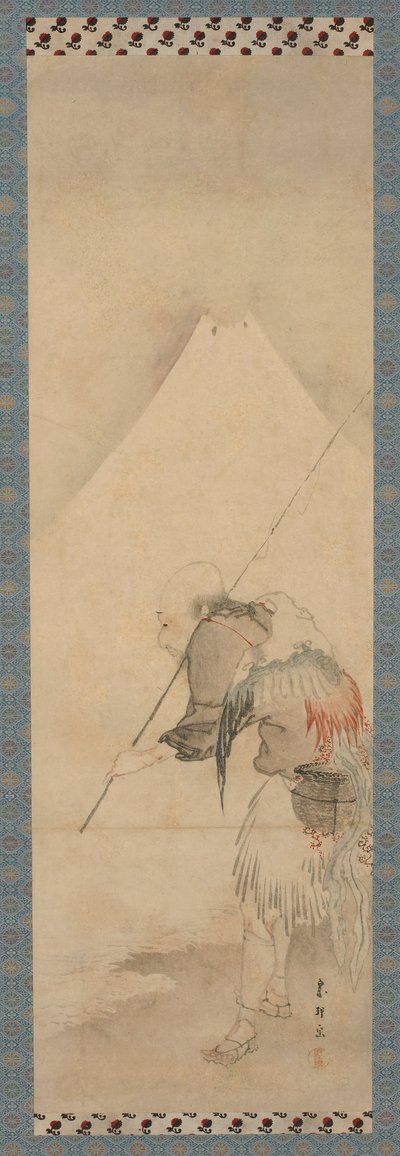 漁師白陵と富士山、江戸時代、1770～1820年。 作： Hishikawa Sori