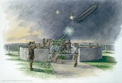 ロッジヒルバッテリー、チャタム、ケント、第一次世界大戦、1914-1918 c2000s 作： Historic England Staff graphic artist