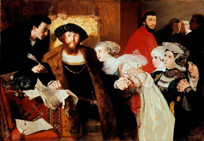"Le roi Christian II de Danemark (1481-1559) signe la condamnation a mort de Torben Oxe en 1517" (Christian II Signing Death Warrant of Torben Oxe) Peinture d