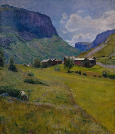 山の農場 作： Hjalmer Eilif Emanuel Peterssen