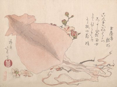 干しイカと梅の花、19世紀初頭 作： Hokuba