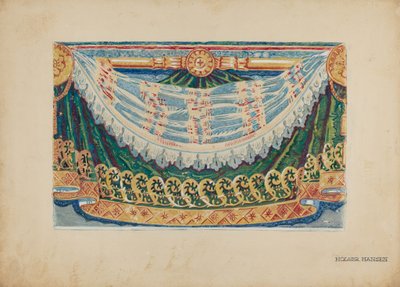 壁紙ボーダー デザイン、c。 1939年。 作： Holger Hansen