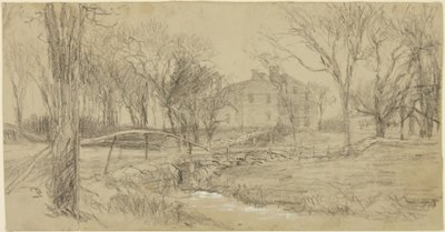 大きな家、小川、そして橋 作： Homer Dodge Martin