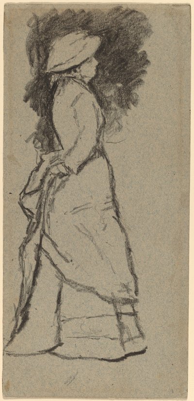 プロフィールで立っている女性 作： Homer Dodge Martin