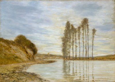 セーヌ川の眺め：風のハープ、1893-95年。 作： Homer Dodge Martin
