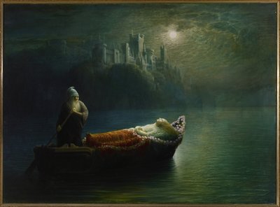 エレインの死、1877 作： Homer Watson