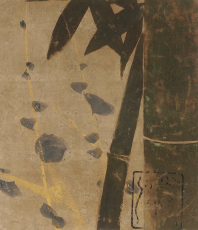梅と竹、江戸時代、16世紀後半から17世紀初頭。 作： Hon