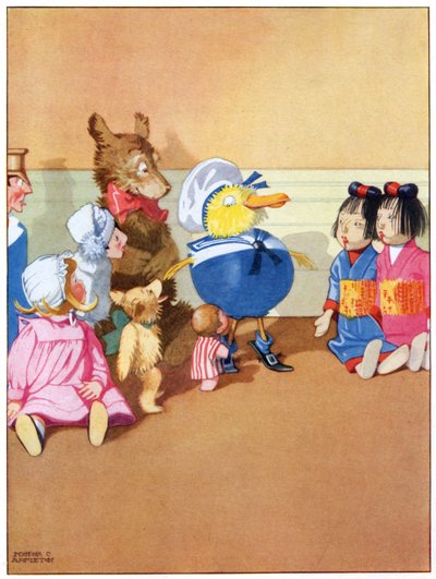 Blackie & Co 発行の「Josephine Keeps House」のイラストより、彼はとても誇らしげで重要そうに見えました。 作： Honor Charlotte Appleton