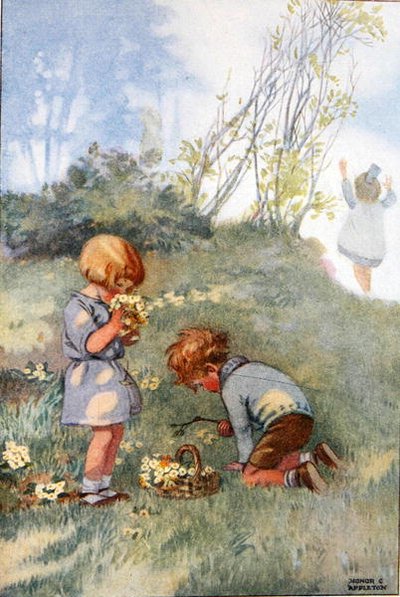 M.G.Edgar と Eric Chilman が選んだ「A Treasury of Verse for School and Home」のイラスト (カラー リソ) 作： Honor Charlotte Appleton