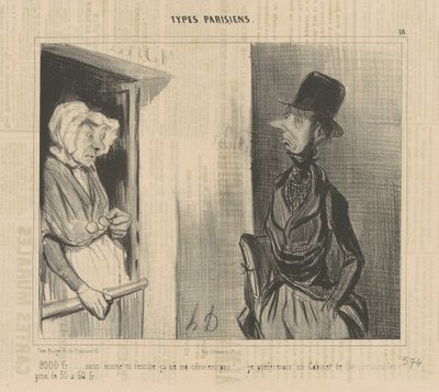 2,000 fr...厩舎なし...それは私には合いません! 作： Honoré Daumier