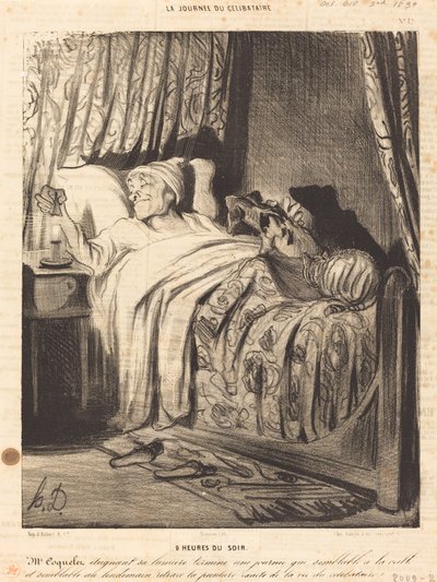 午後9時 作： Honoré Daumier