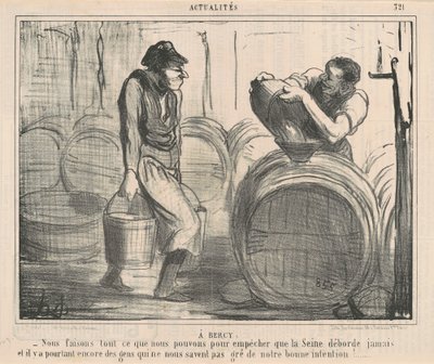 Bercy で: 私たちは…できることを… 作： Honoré Daumier