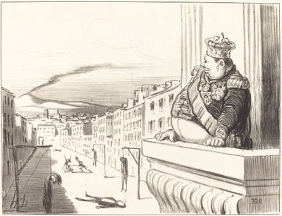 ナポリで - 最高の王様... (2 皿目) 作： Honoré Daumier