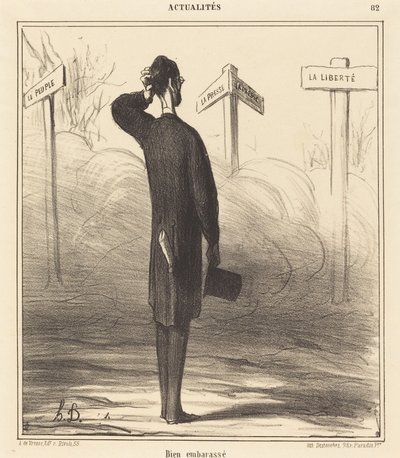 右か左か？ 作： Honoré Daumier