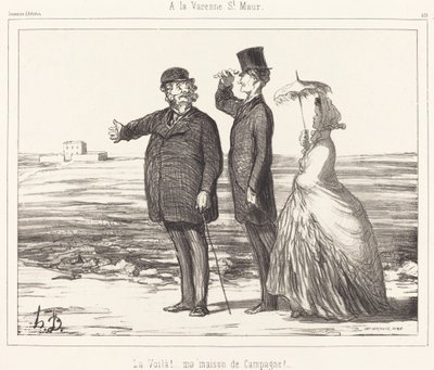 ヴァレンヌ・サンモールにて 作： Honoré Daumier