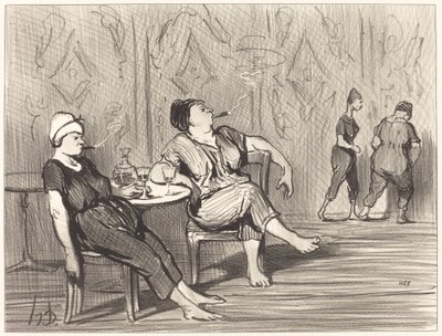 バーで 作： Honoré Daumier