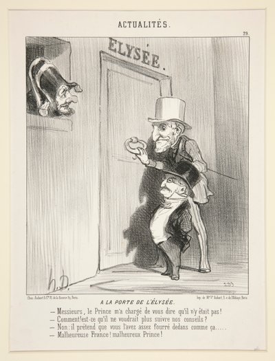のドアで 作： Honoré Daumier