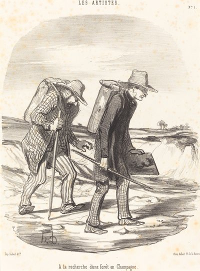 シャンパーニュの森を求めて 作： Honoré Daumier