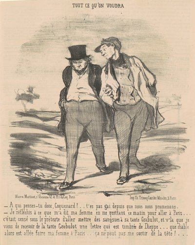 あなたは誰のことを考えているのですか、あなたは悪党ですか？ ... 作： Honoré Daumier