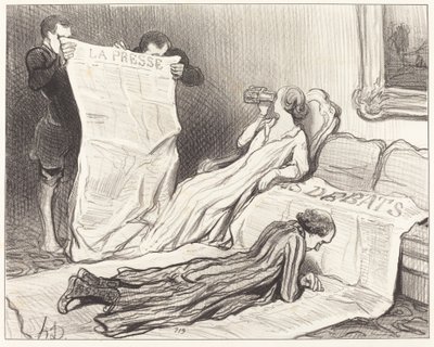 新聞を受け取る購読者... 作： Honoré Daumier