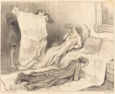 新聞を受け取る購読者... 作： Honoré Daumier